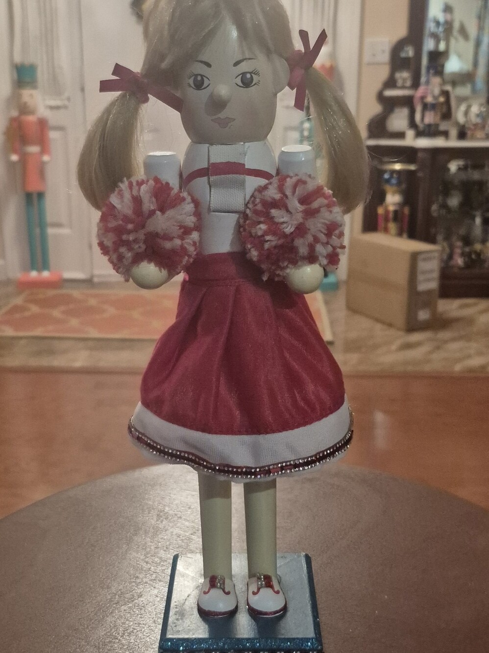 Cheerleader Nutcracker with Pom-Poms
